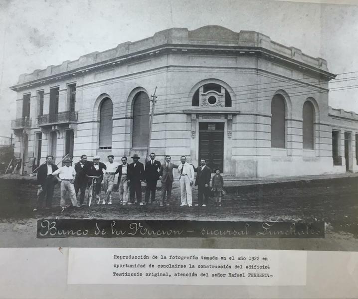 Inaug nuevo edificio BNA Sunchales año 1922