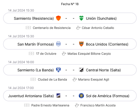 18 fecha