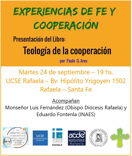 Invitación presentación Teología de la Cooperación Sep Rafaela