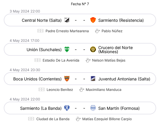 Septima fecha
