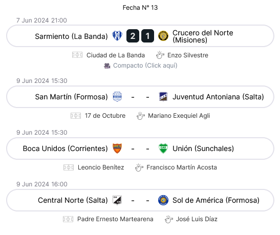 13 fecha