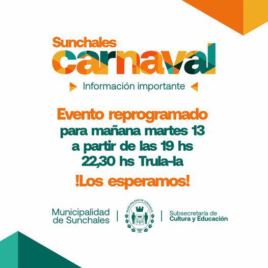 Reprogramacion carnavales