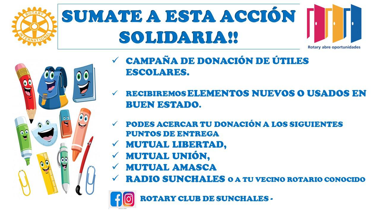 Flyer difusión campaña utiles escolares