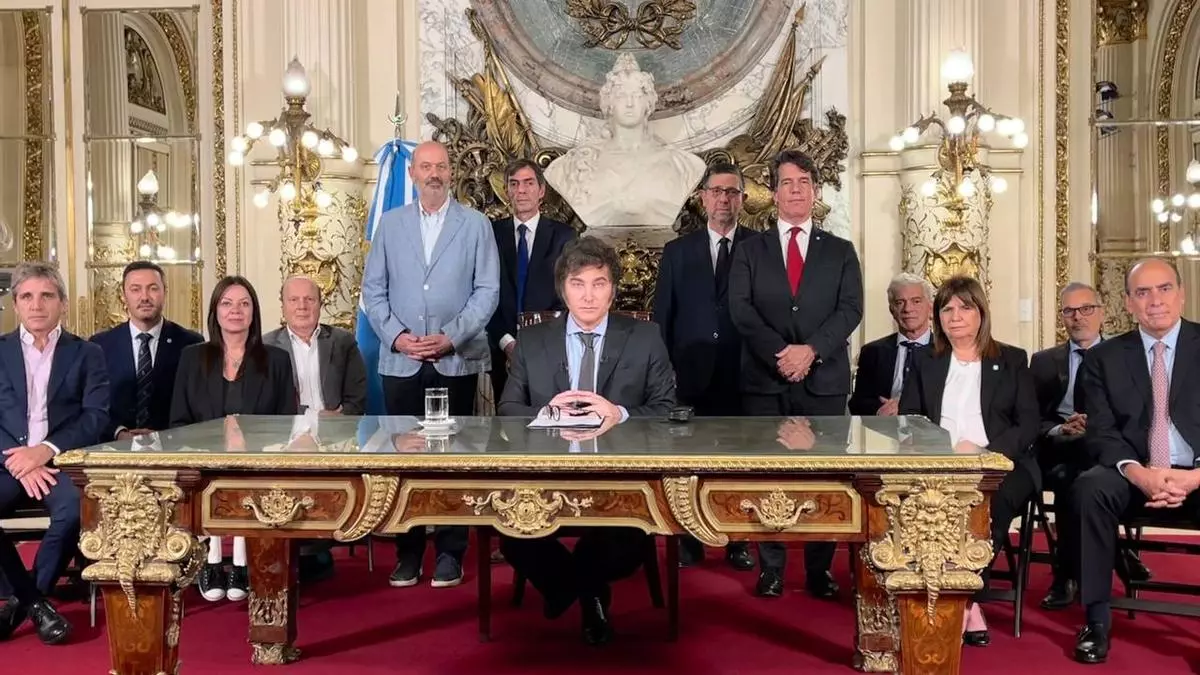 Milei y su gabinete