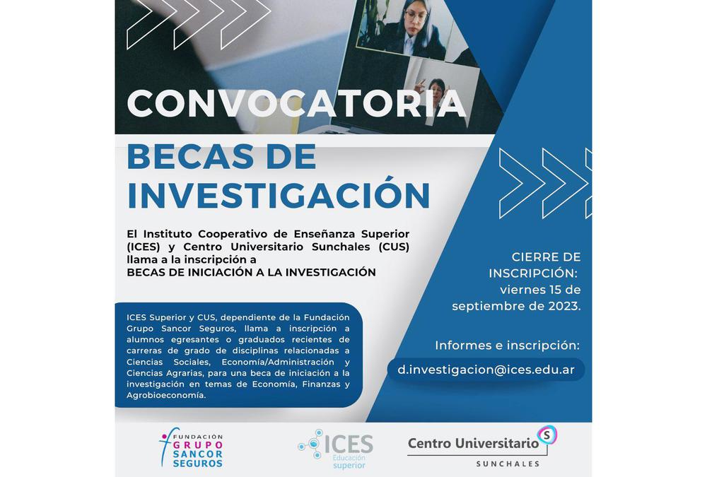 Convocatoria becas invest ICES