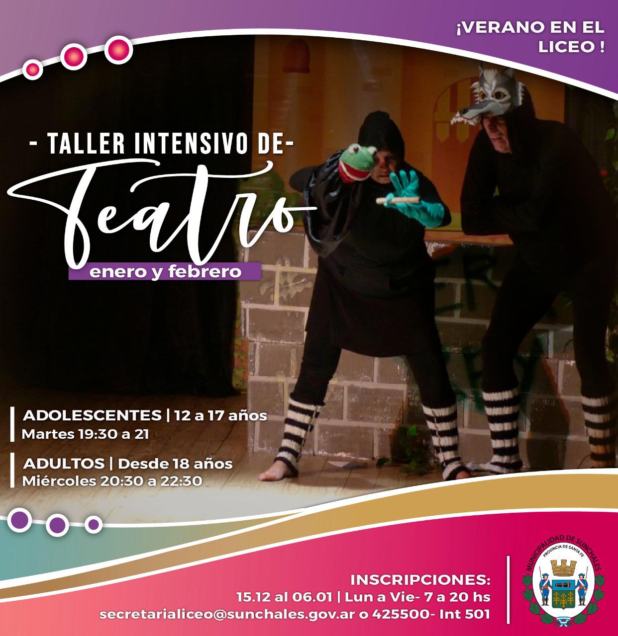 Taller intensivo de Teatro