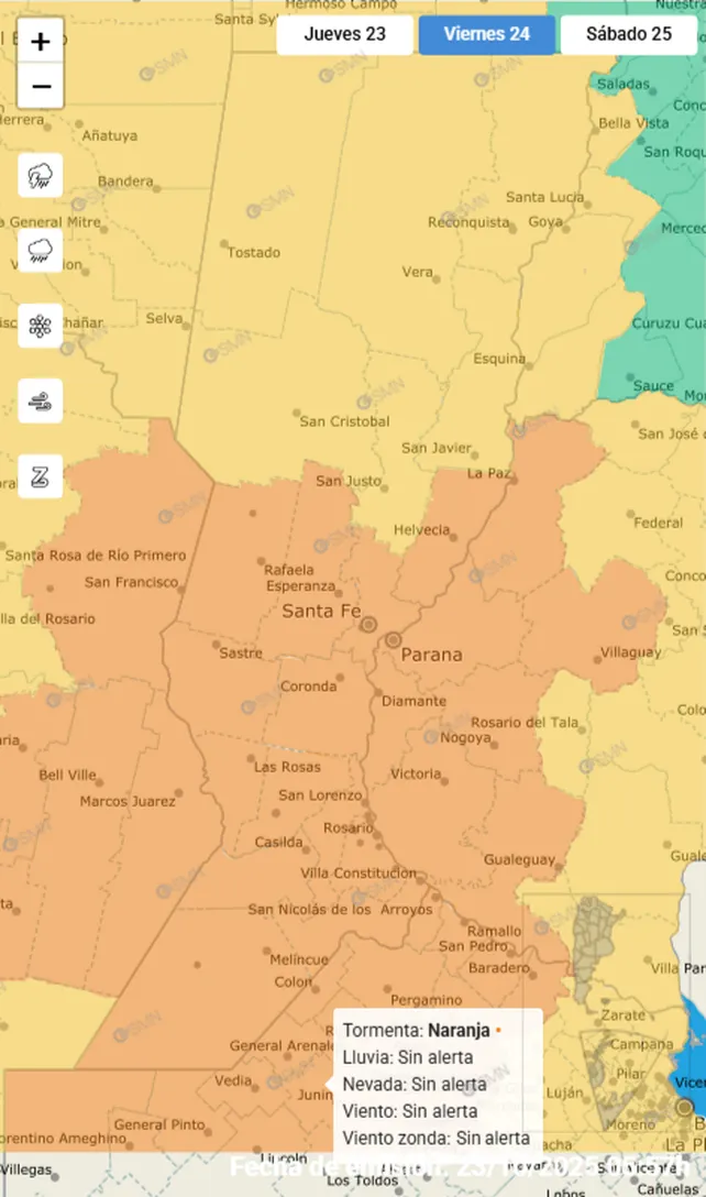 Alerta naranja 24-10-25