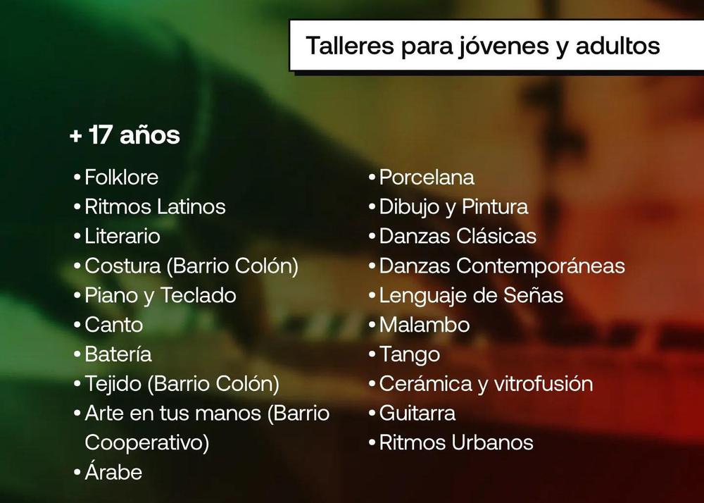 Inscripción a Talleres Municipal 4
