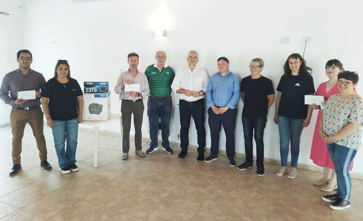 Calvo junto a instituciones de Sunchales