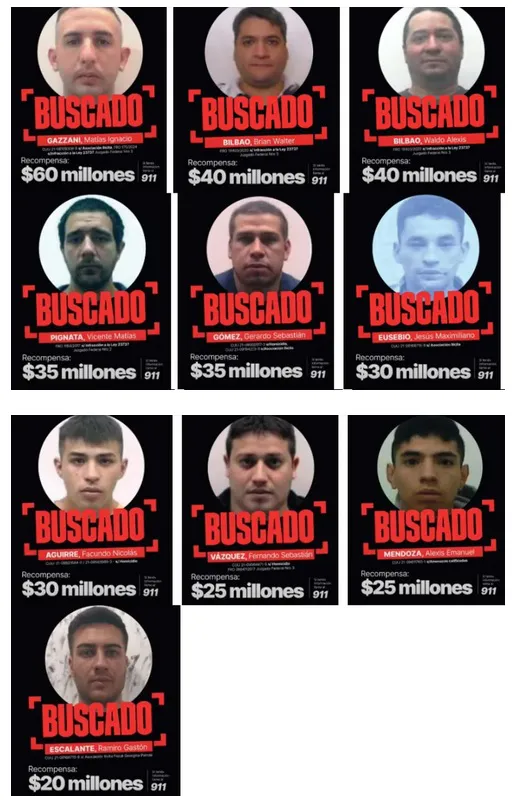 Delincuentes buscados en Santa Fe