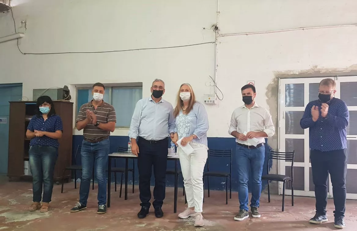 Calvo junto a instituciones de Sunchales