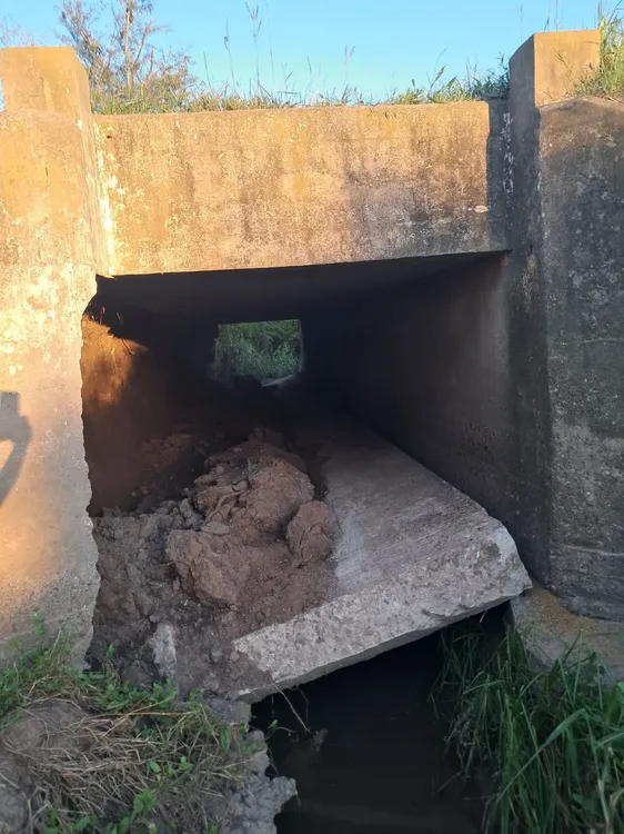 Alcantarilla deteriorada Ruta34