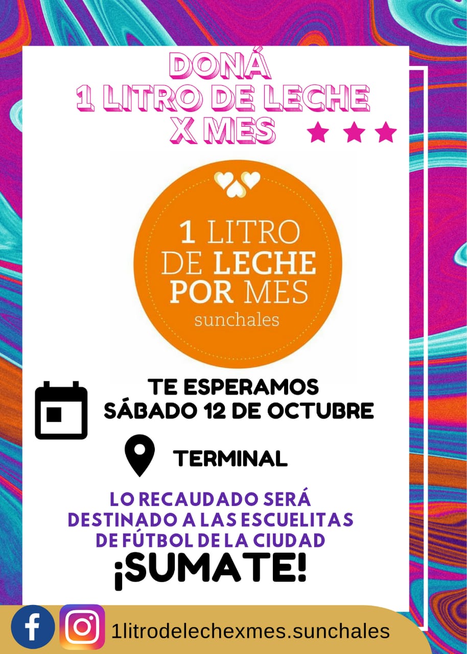 1 litro de leche por mes octubre