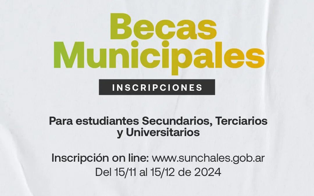 Inscripcion becas municipales