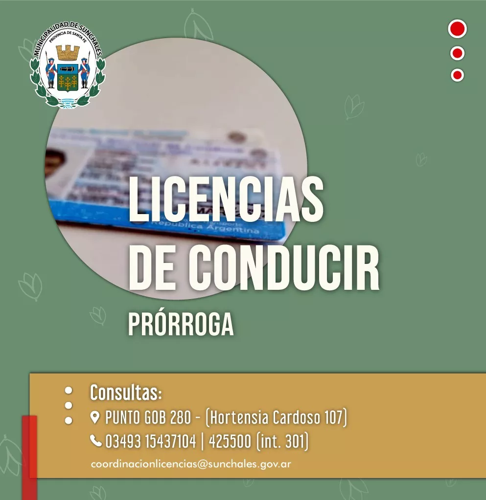 prorroga licencia conducir 2