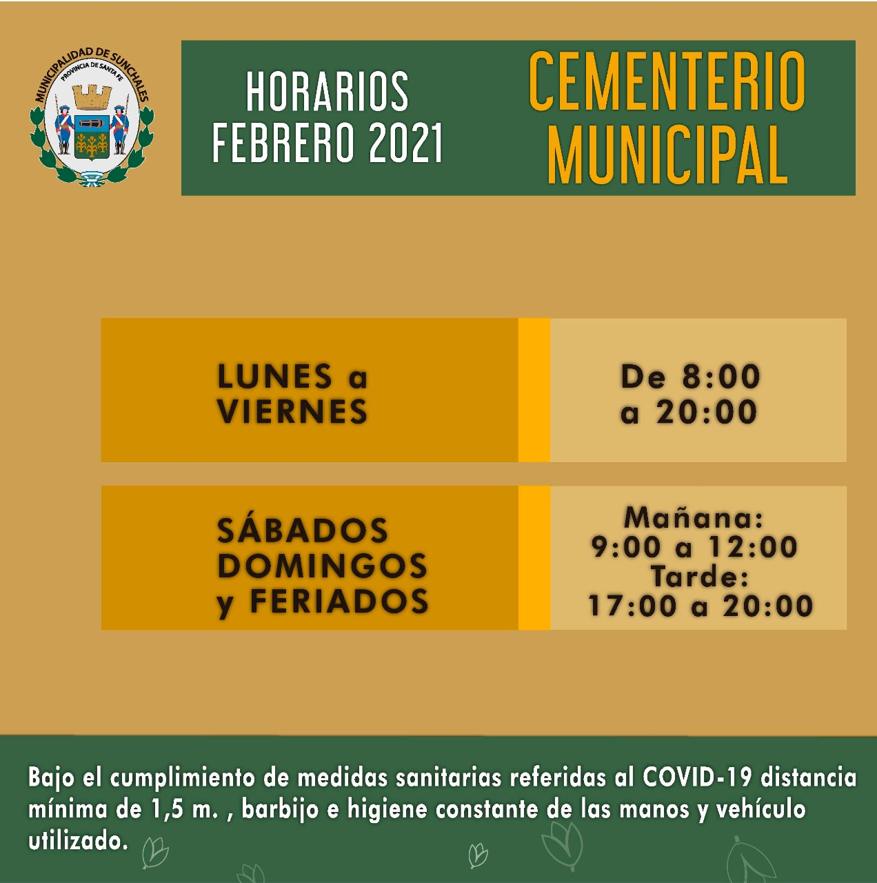 horarios cementerio municipal