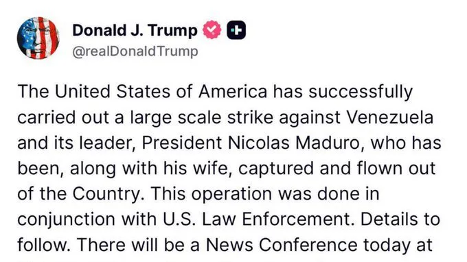 Trump - Captura Maduro