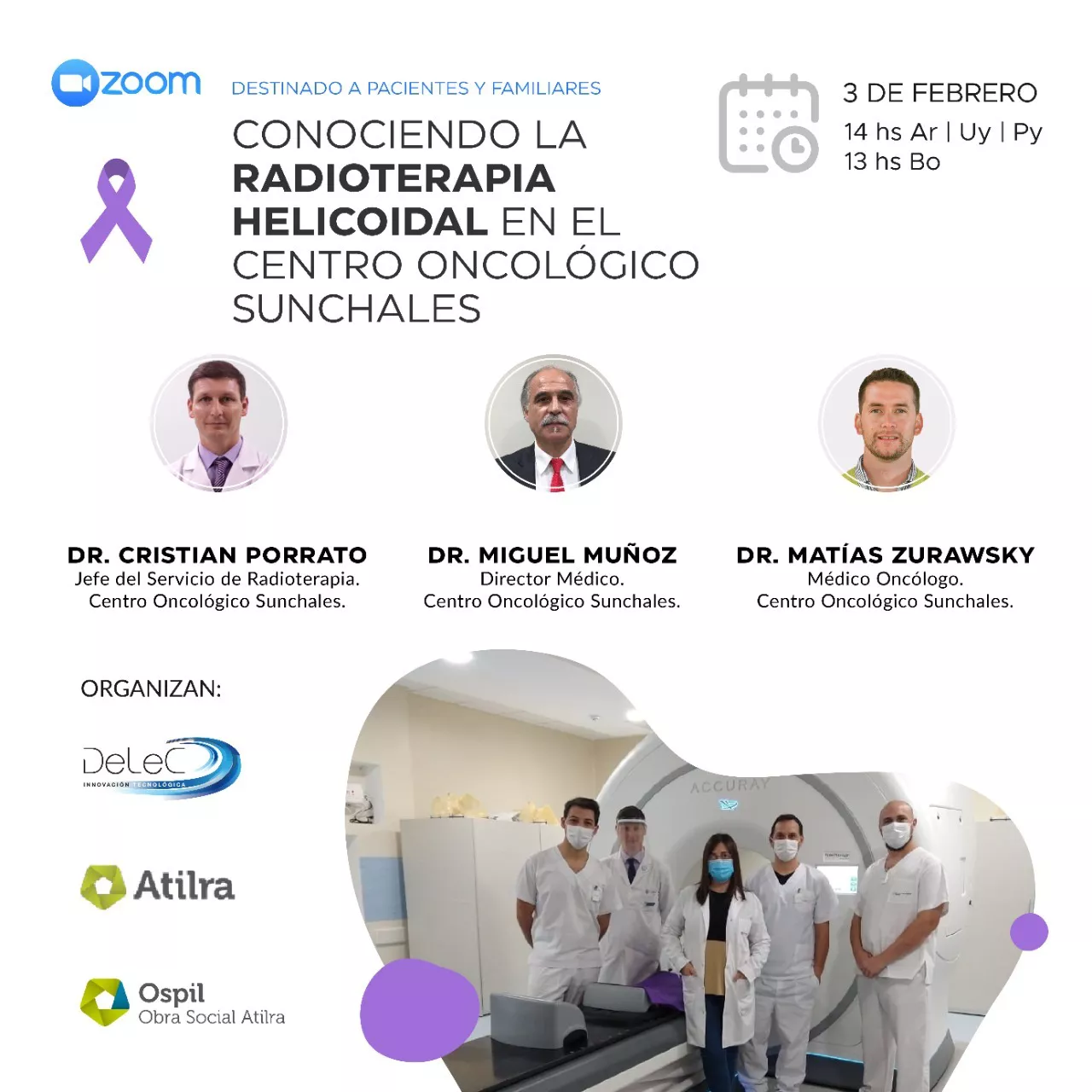 Charla COS Atilra y DELEC Científica - Día Mundial del Cáncer