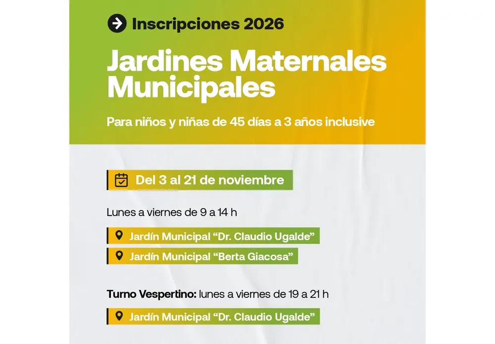 Inscripciones jardines maternales