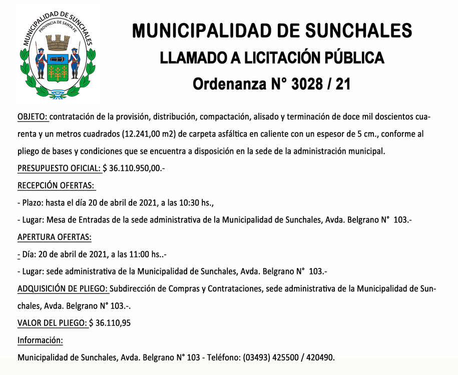 Licitacion 3028-21