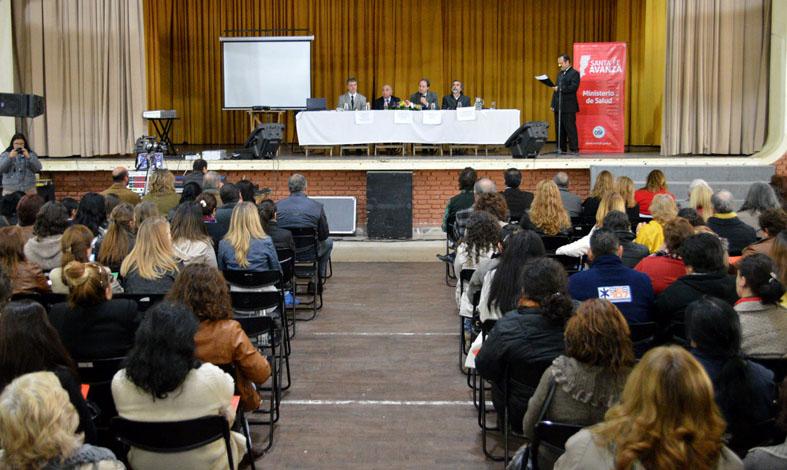 Martínez, Drisun, Bolatti y González, durante la apertura de la jornada en Sunchales.