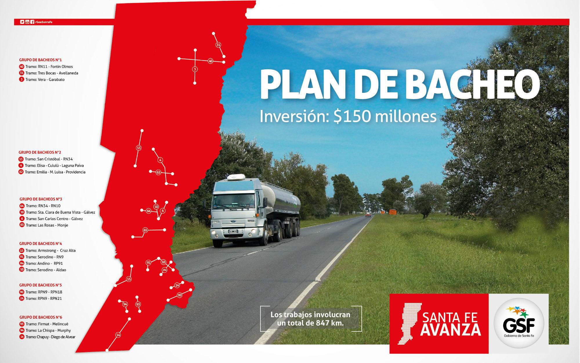 La Provincia anunció un plan de obras viales por 150 millones de pesos