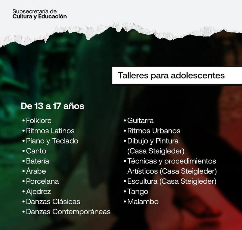 Inscripción a Talleres Municipal 3