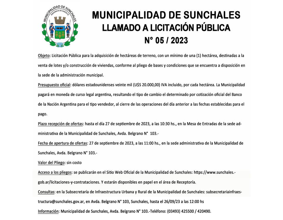 Licitacion 05-2023