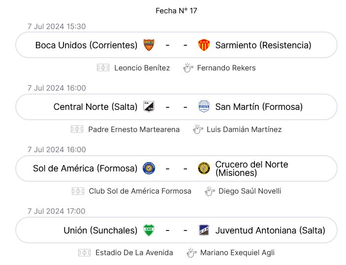 17 fecha