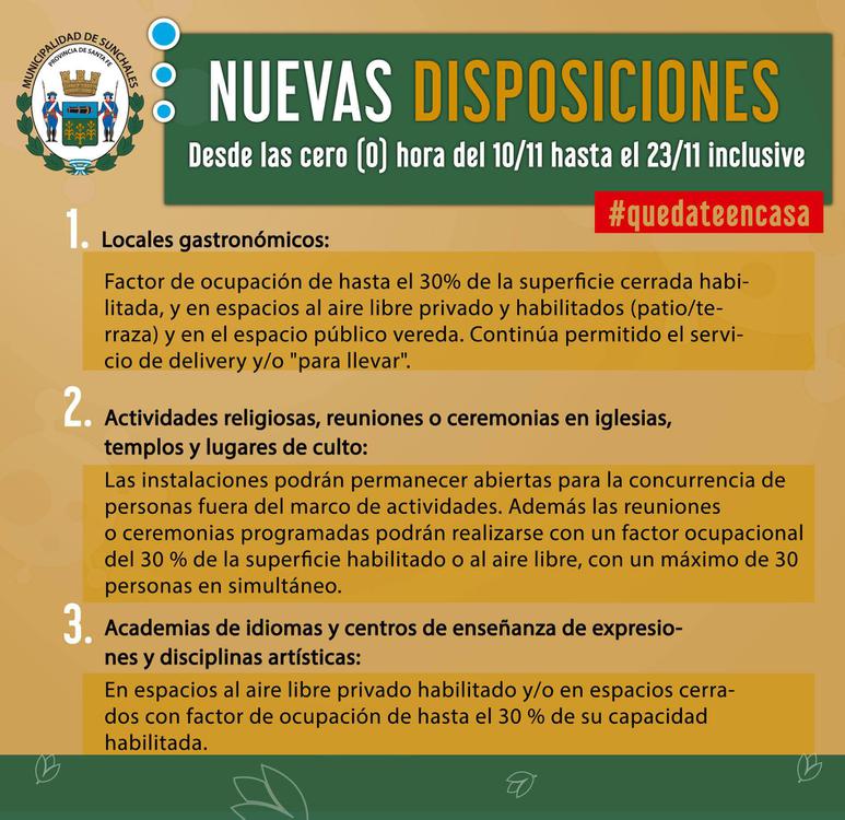 Nuevas disposiciones - 12-11-20