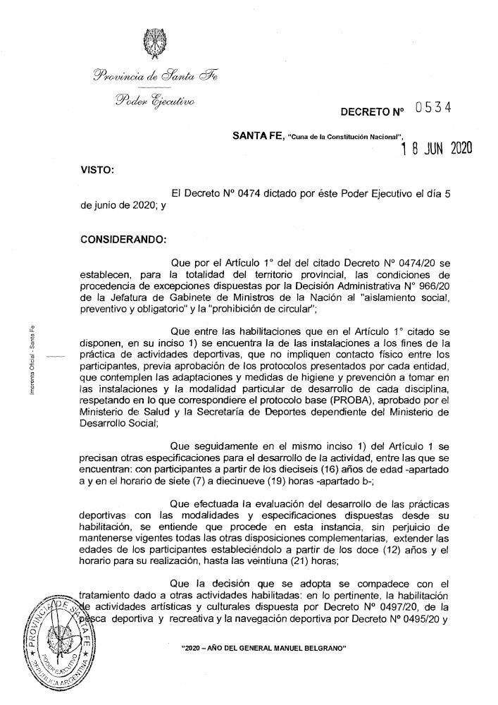 Decreto Santa Fe 534-2020-1