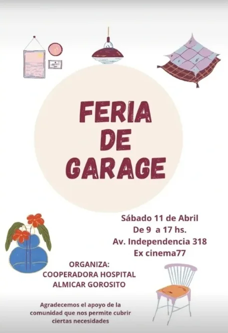 Feria garage cooperadora Hospital