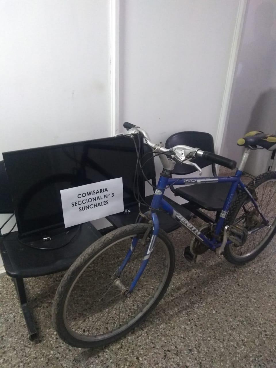 Hurto bicicleta y tele 1