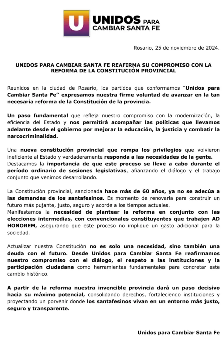 Unidos respalda la reforma constitucional 2