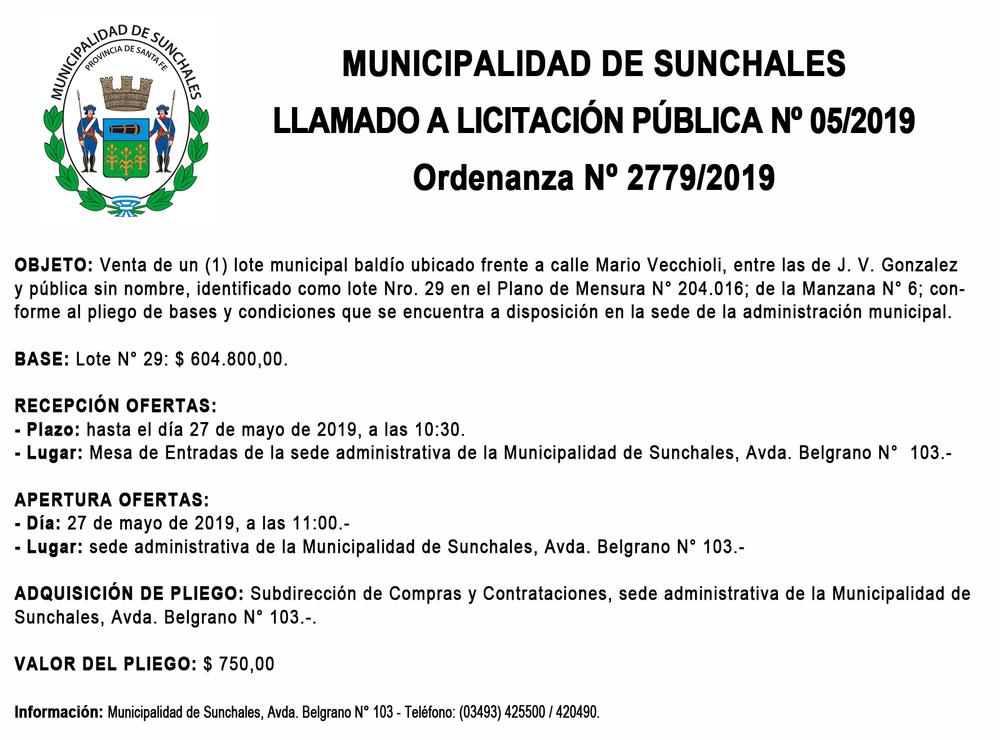 Licitacion 05-2019