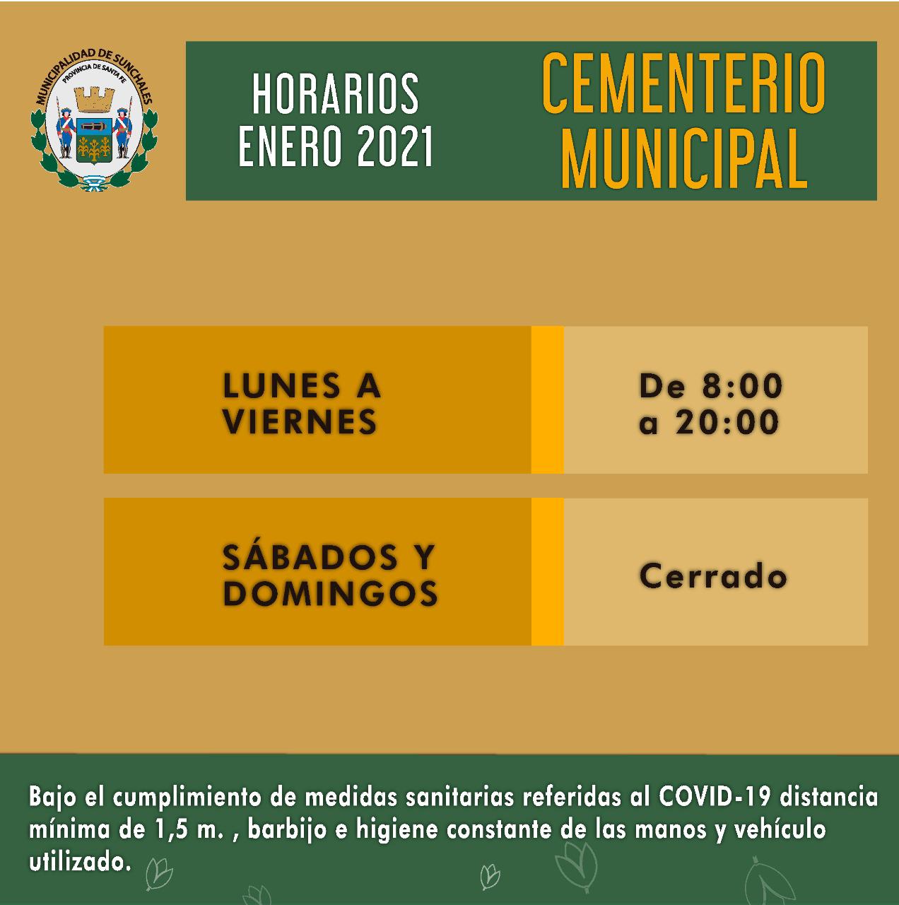 Horarios cementerio