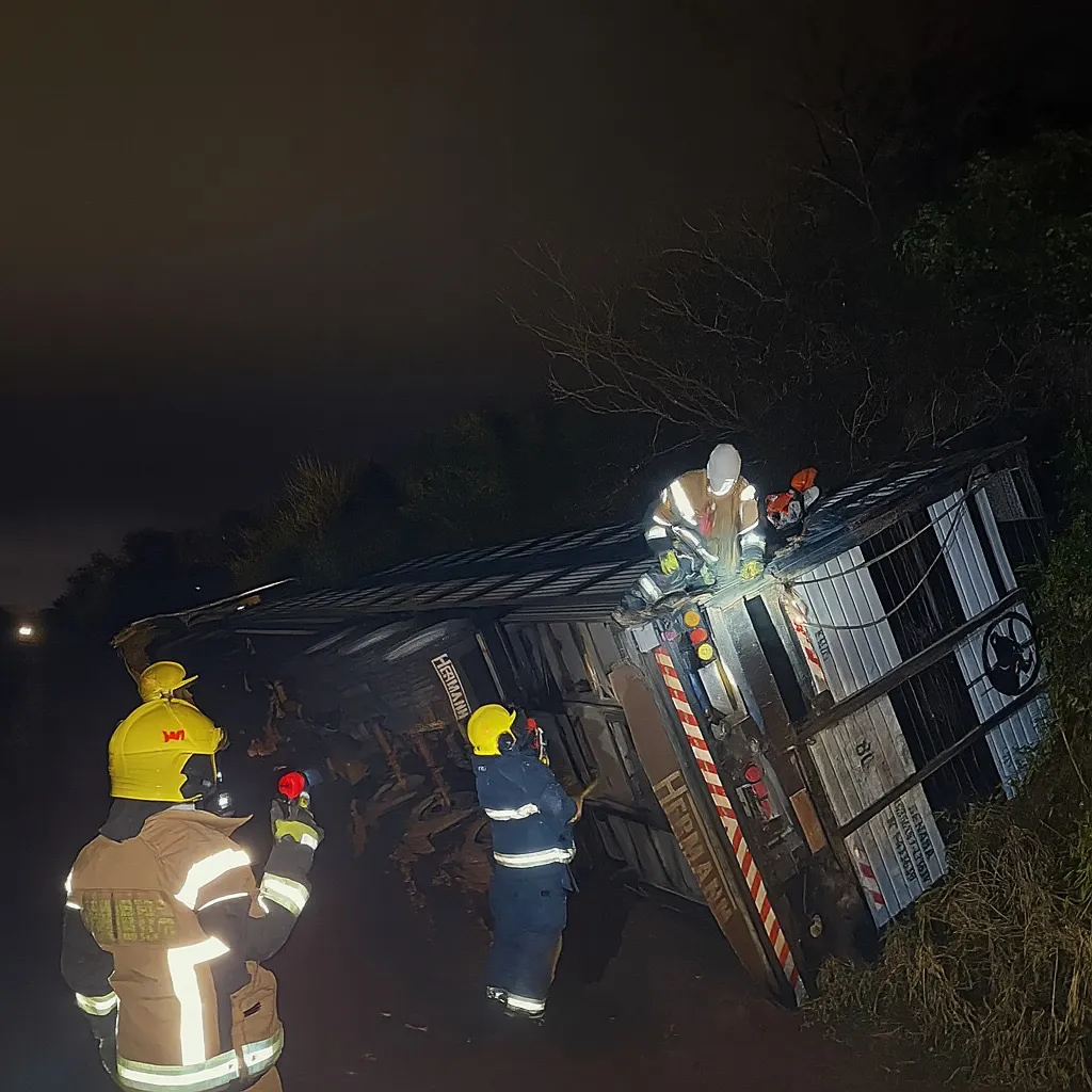 Camion volcado en Morteros 1