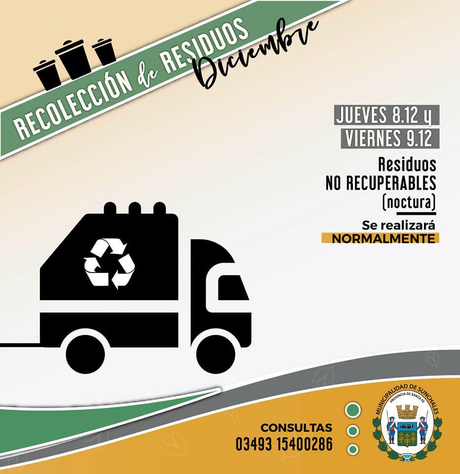 Recoleccion feriado diciembre