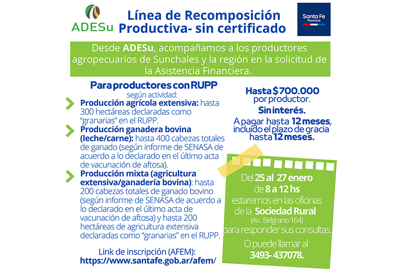 Adesu - Línea de Recomposición Productiva