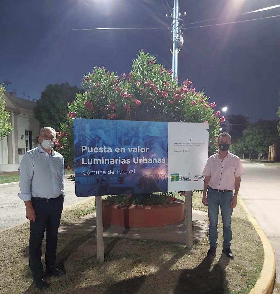 Calvo junto a Sola en Nueva iluminación urbana en Tacural