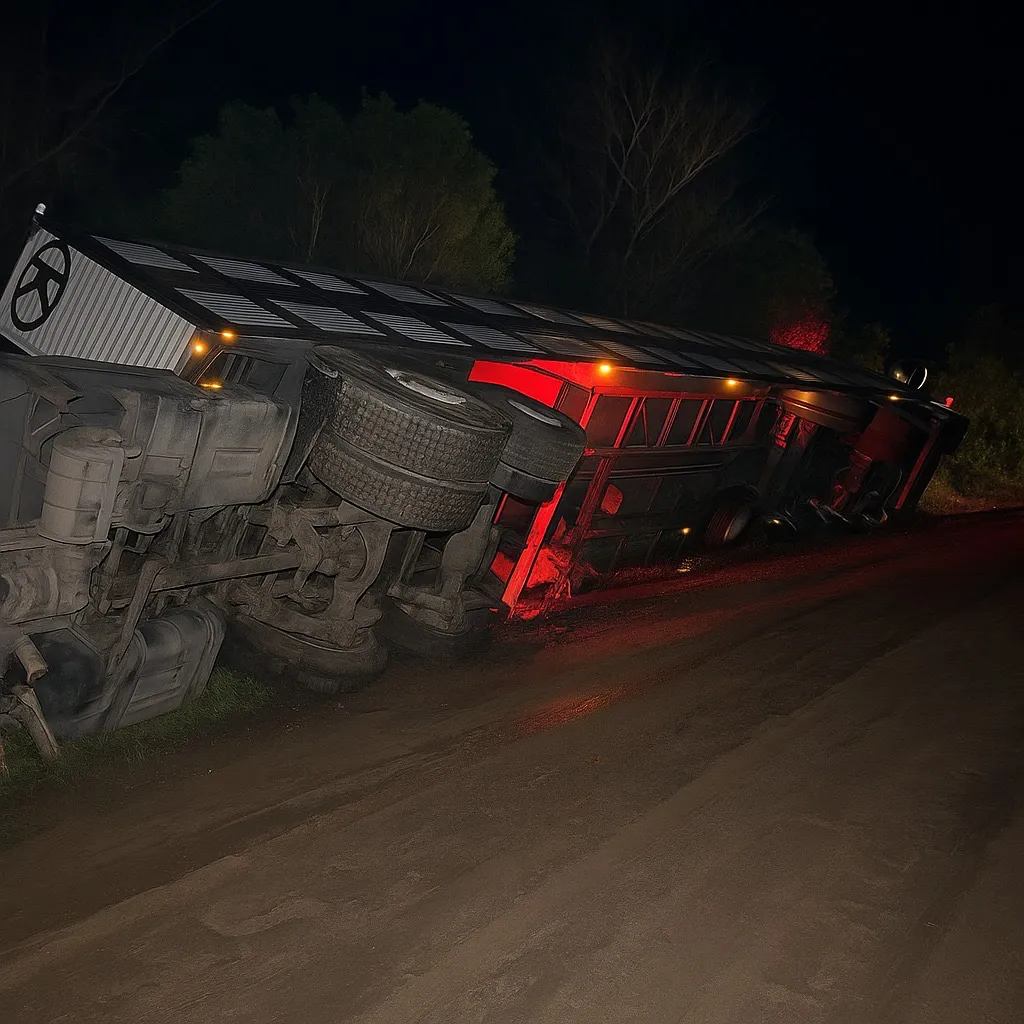 Camion volcado en Morteros 2