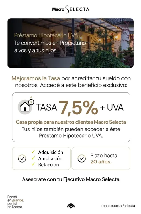 Macro nuevo creditos hipotecarios