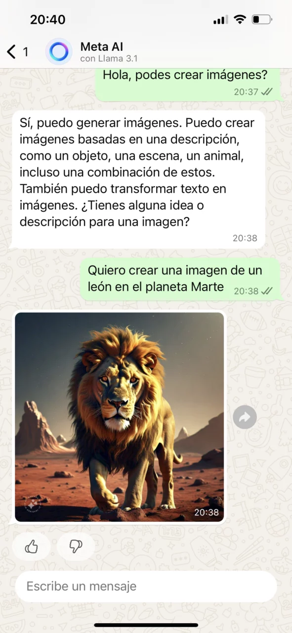 Meta IA en whatsapp 1