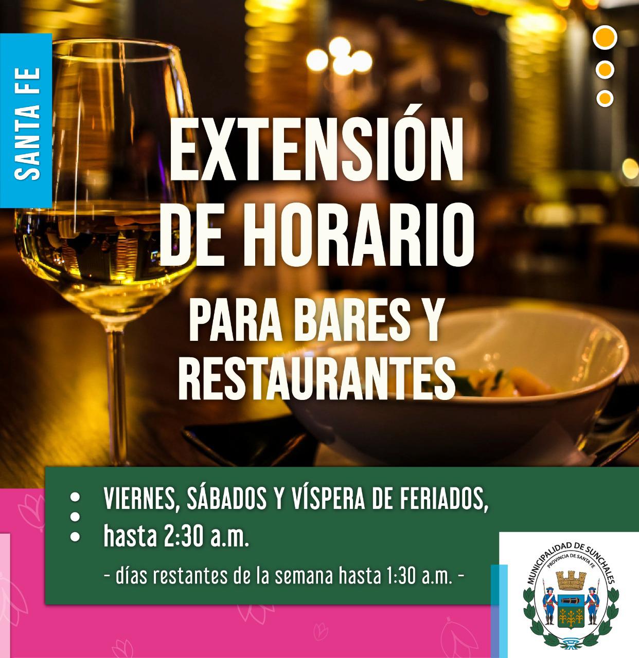 Extension horario bares