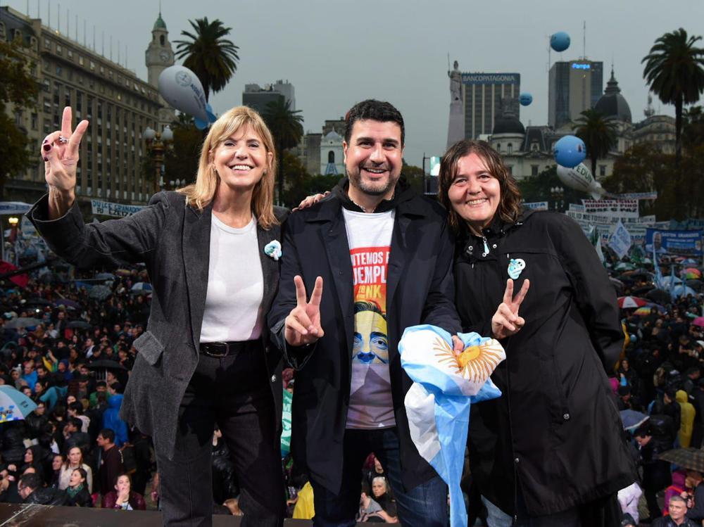 Marcos Cleri en Plaza de Mayo