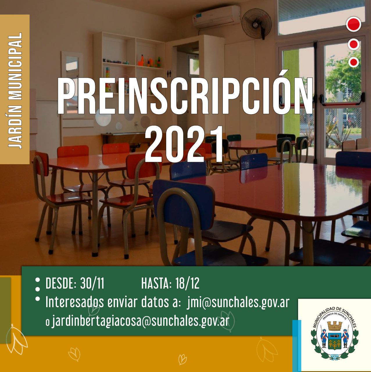 preinscripcion jardines municipales