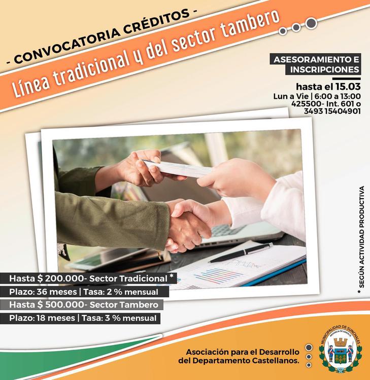 Creditos tradicional y tamberos